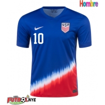 Camiseta Estados Unidos Christian Pulisic #10 Visitante Equipación Copa America 2024 manga corta